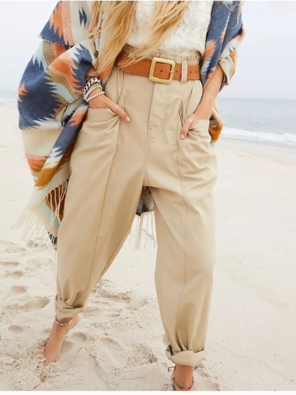 Free People Ready To Run Cinch Waist Pants Size Large
